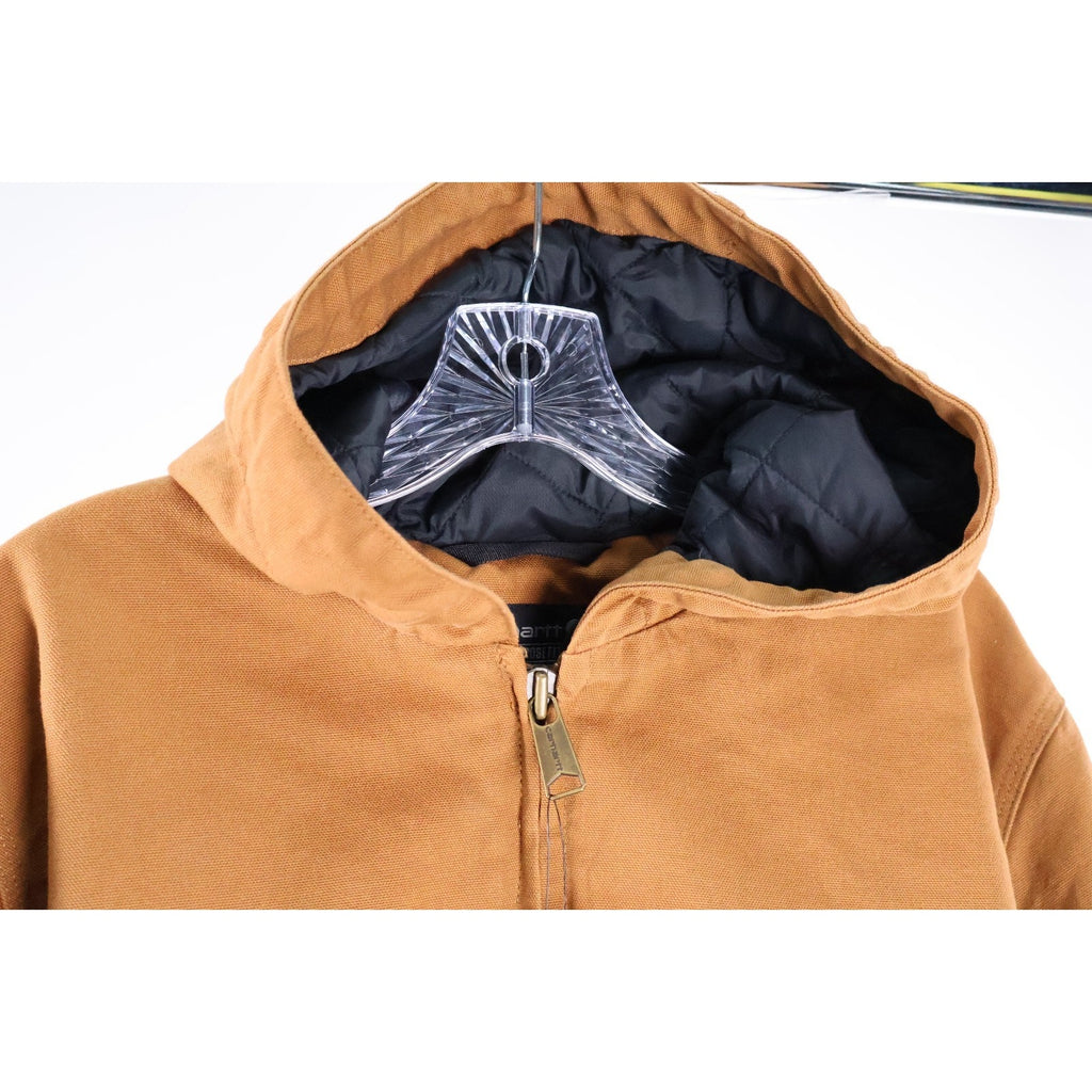 Carhartt Duck 3M Insulated Active Hooded Jacket Brown Men's Size Small New READ