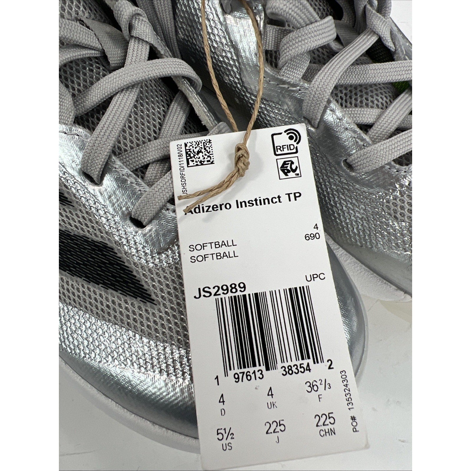 Adidas Adizero Instinct TP Silver Speed Womens Softball Cleats JS2989 NEW Sz 5.5