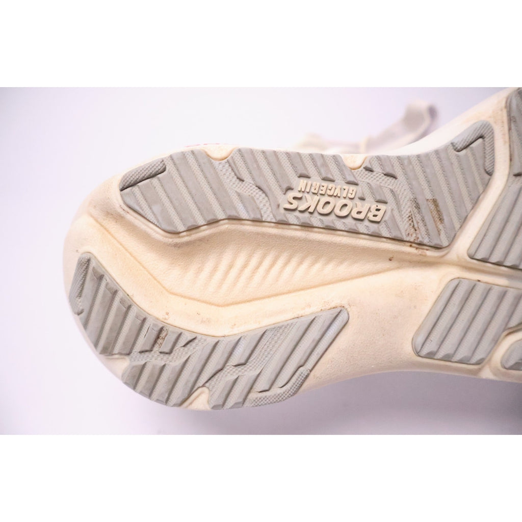 Brooks Glycerin 23 Womens Sz 7.5 White Gray Athletic Running Shoes Sneakers #193