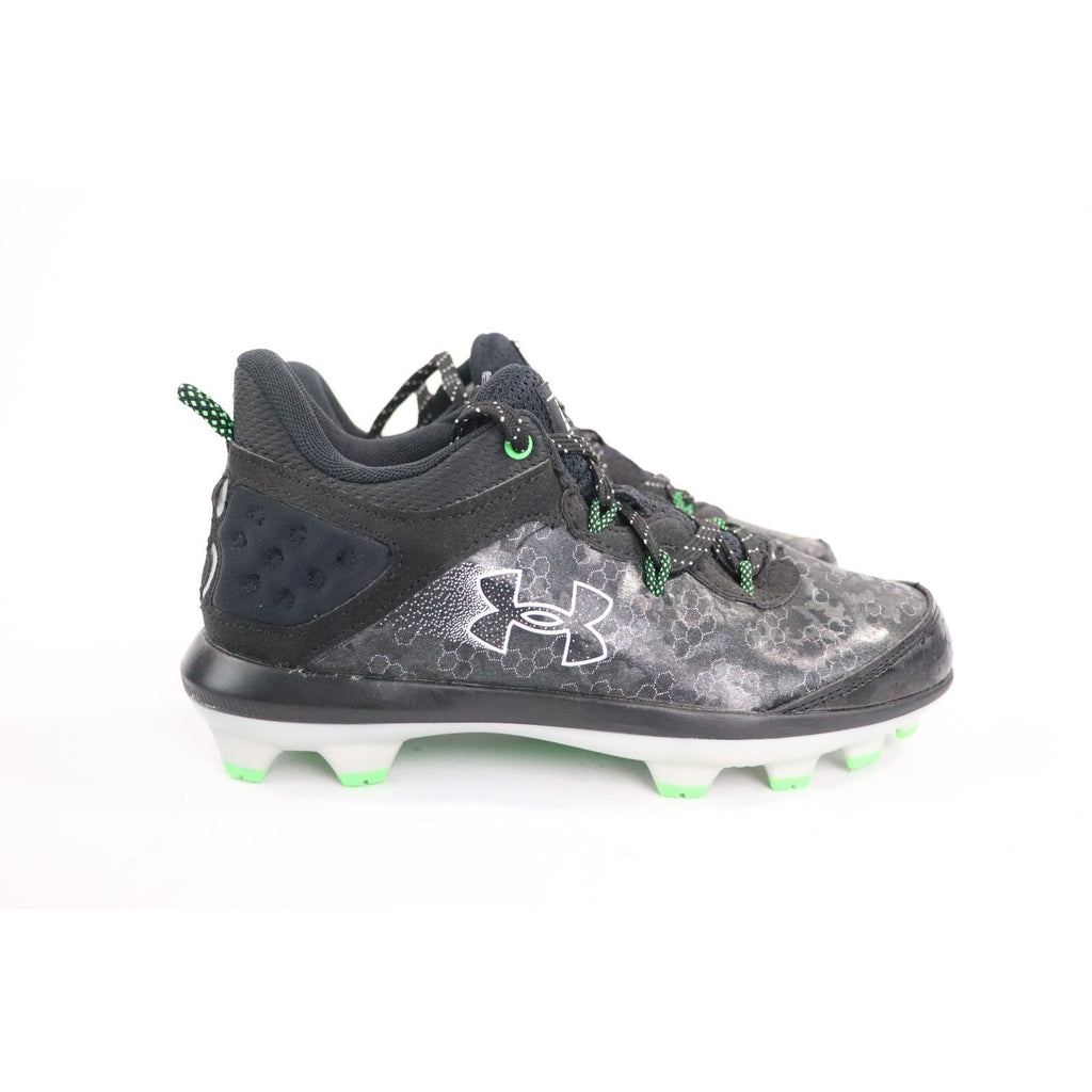 Under Armour Harper 8 Elite SZ 4.5Y Black Green Baseball Cleats 3026595-001 NEW