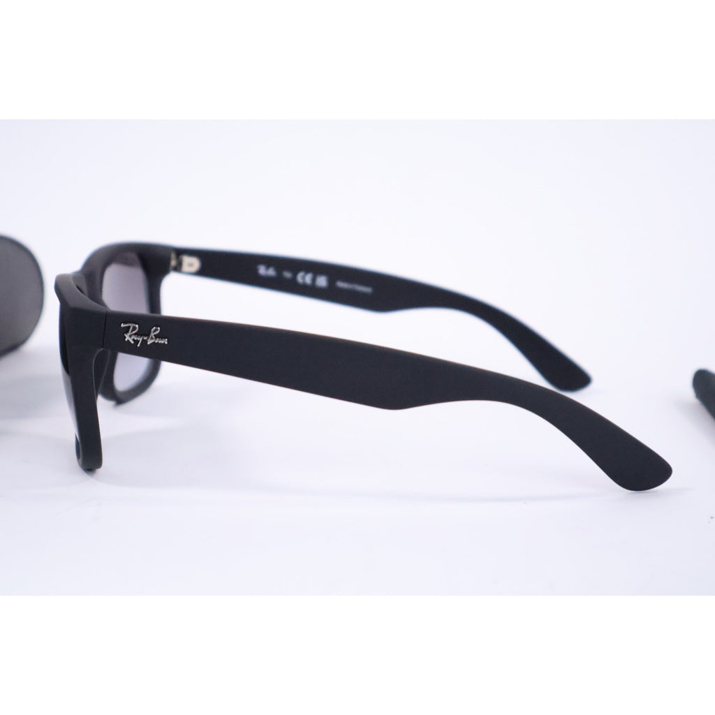 Ray-Ban JUSTIN RB4165 601/8G 54-16 Sunglasses Dark Grey Matte Rubber Black New