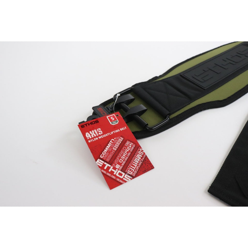 ETHOS Axis Nylon Weightlifting Belt 5.5" Size Small 25"-29" Olive Green NWT