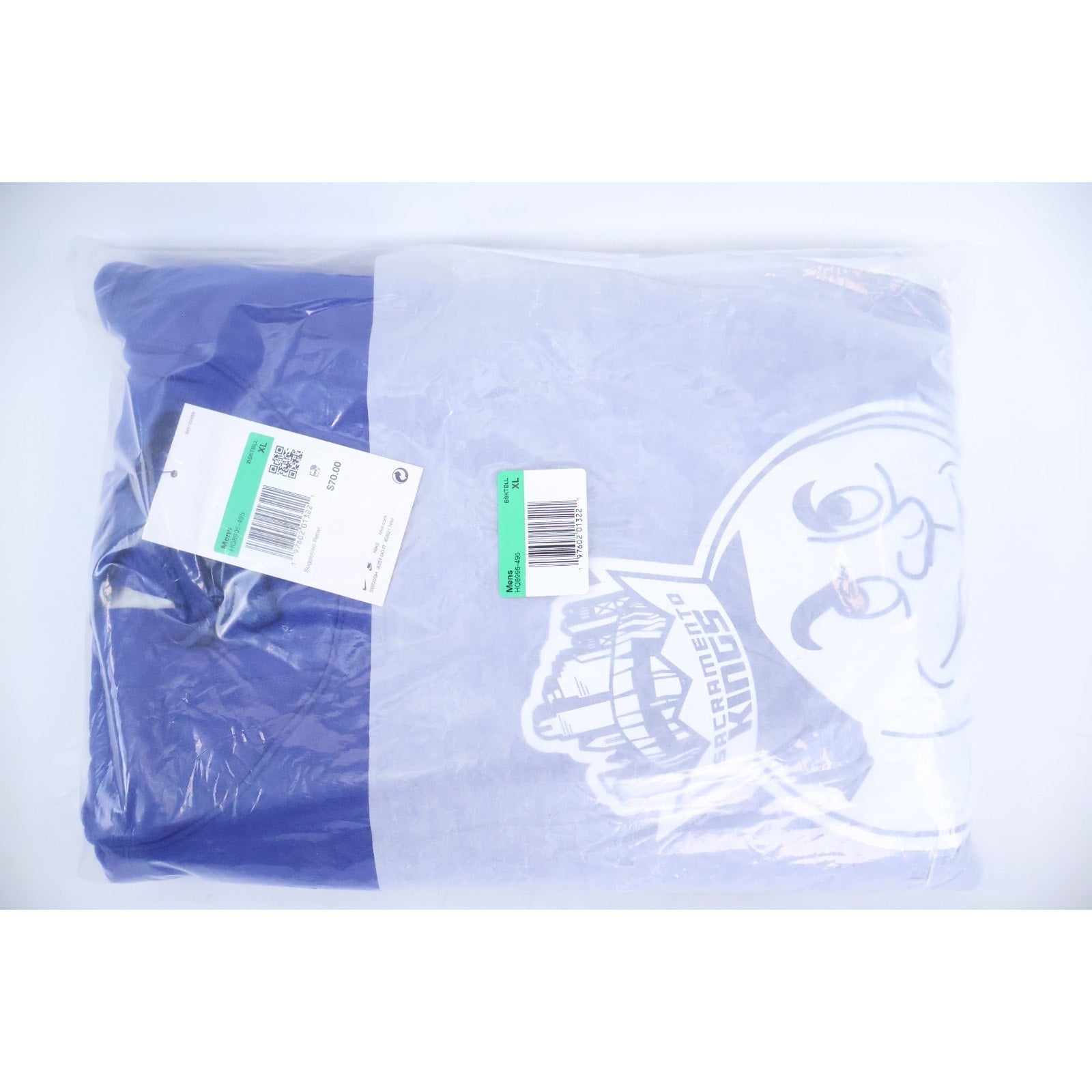 Nike Sacramento Kings Hoodie Men's Size XL Blue Pullover City Edition NBA NWT