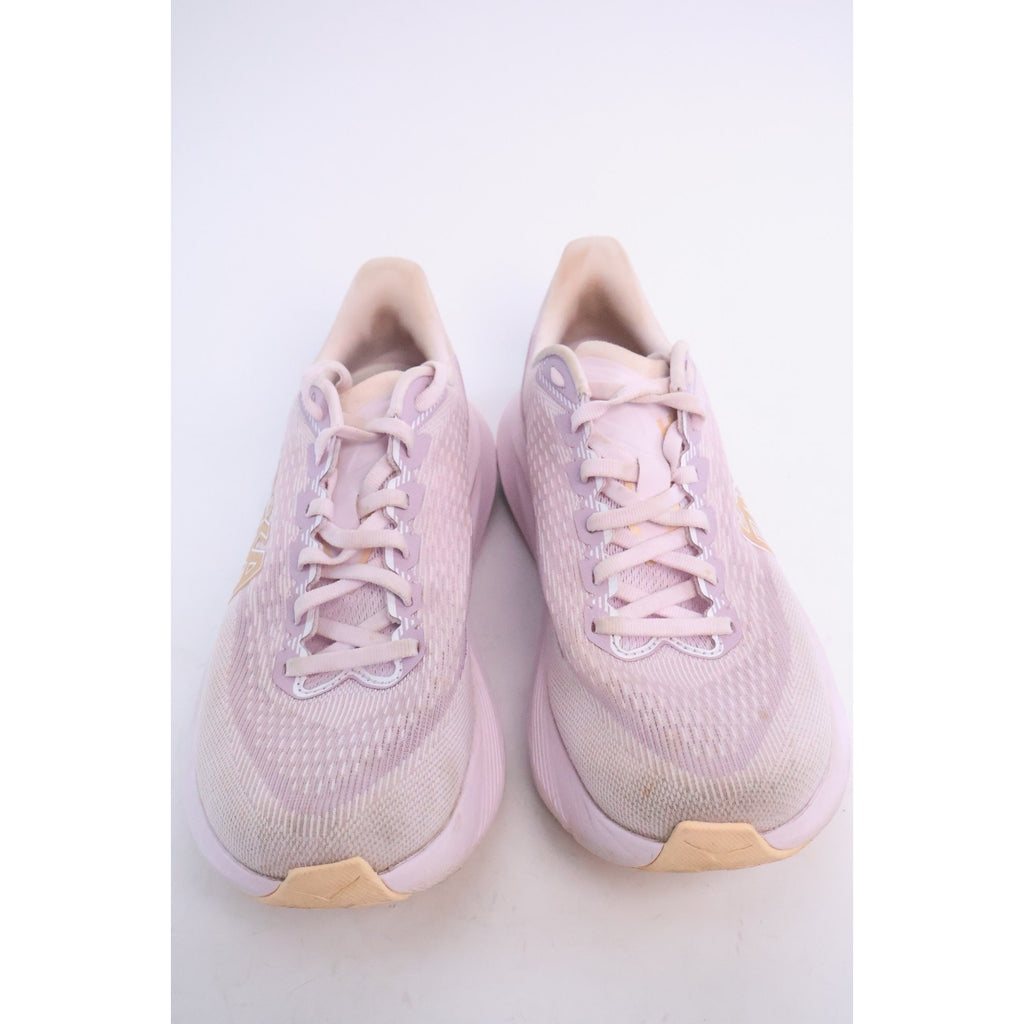 Hoka One One Mach 7 Running Shoes Lilac Cream/Tangerine Glow Women's 9B #88