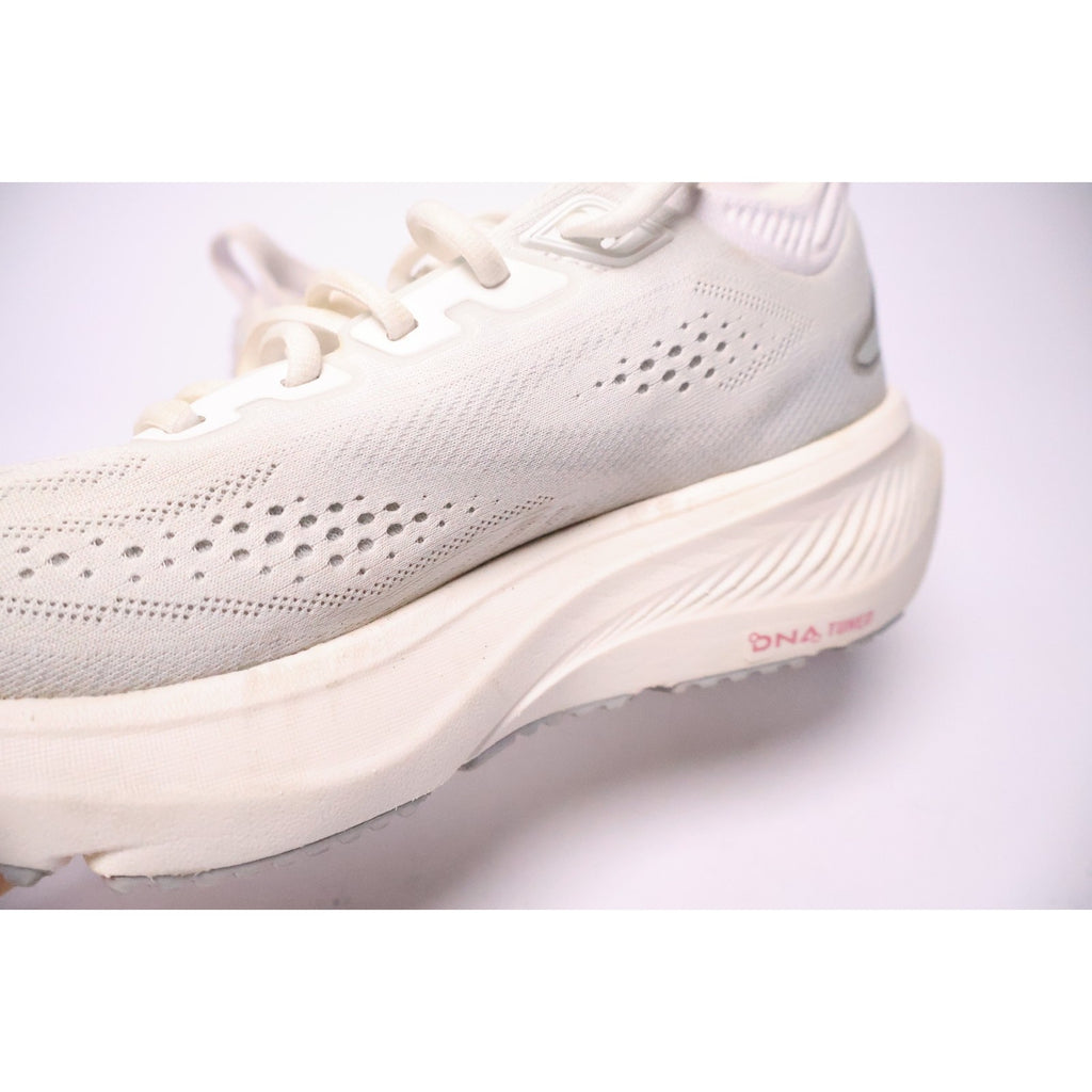 Brooks Glycerin 23 Womens Sz 7.5 White Gray Athletic Running Shoes Sneakers #193