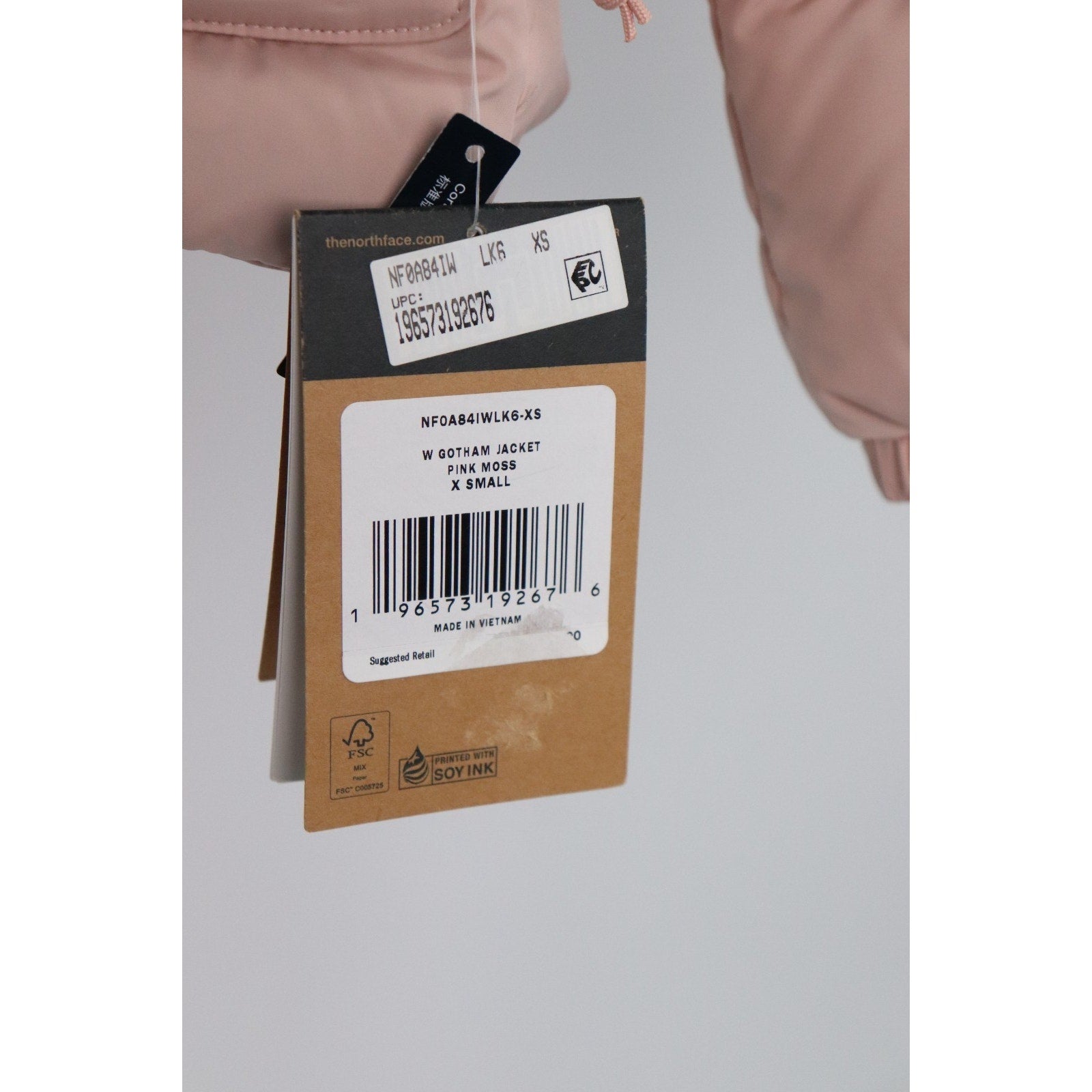NWT The North Face GOTHAM Jacket Insulated DWR Fabric PINK MOSS Women's XS READ