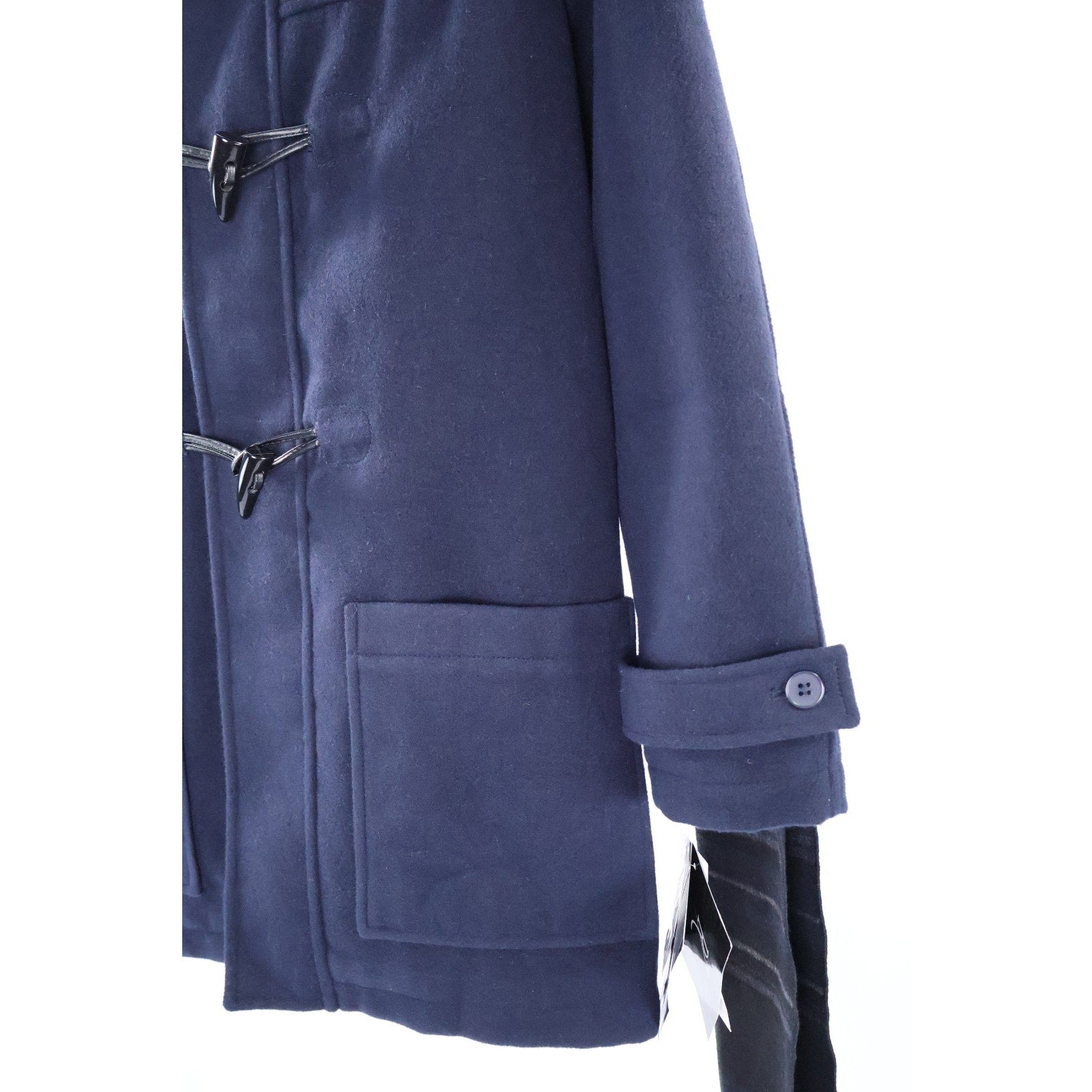 Rothschild Hooded Toggle Coat with Scarf - Navy - Size L 14 NWT