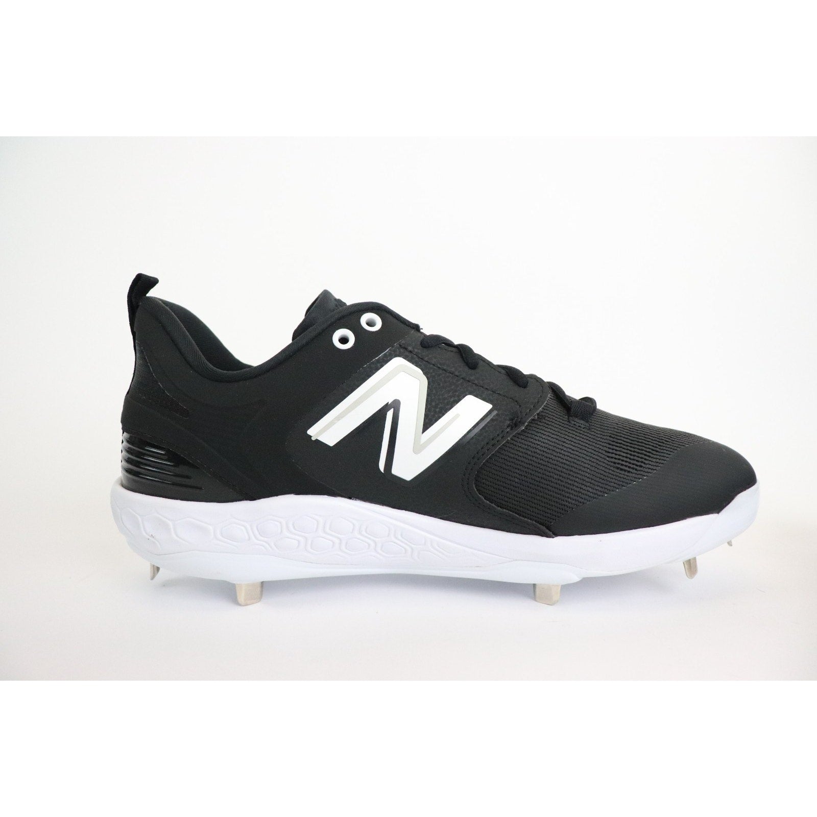 New Balance Unisex Fresh Foam X 3000 V6 Metal Baseball Shoe, Black/White, Sz M14