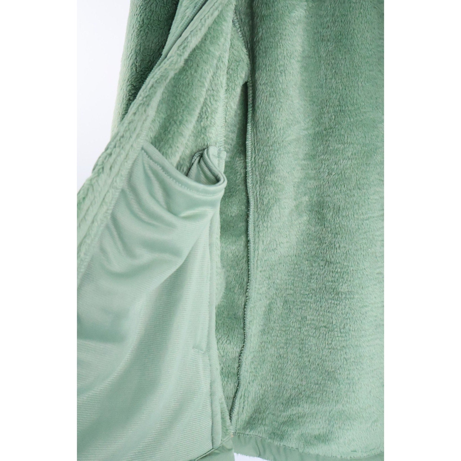 The North Face SLATE MOSS GREEN SOFT OSITO Zip Jacket Coat Women's Medium NWT