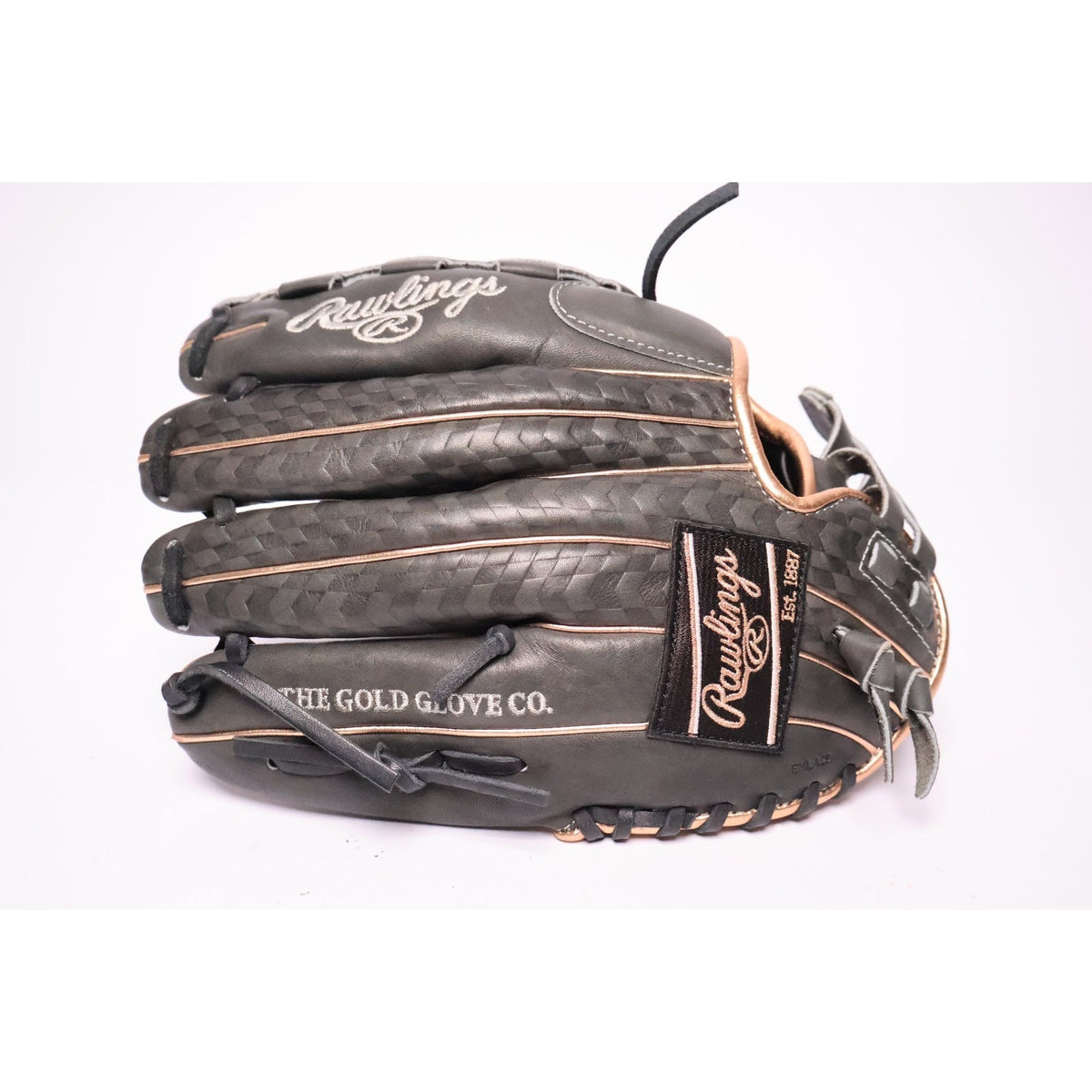 Rawlings Heart of the Hide 12"Softball Glove RHT Basket Web Black/Gold Excellent