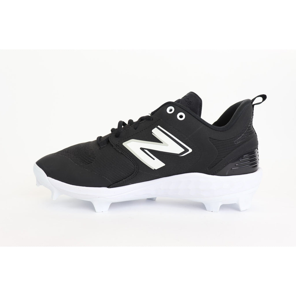 New Balance Unisex Fresh Foam X3000 V6 Molded Baseball Shoe, Black/White, Sz M16