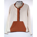 Free Fly Apparel Women's Gridback Fleece Snap Pullover Stone Size Large $148 Rea