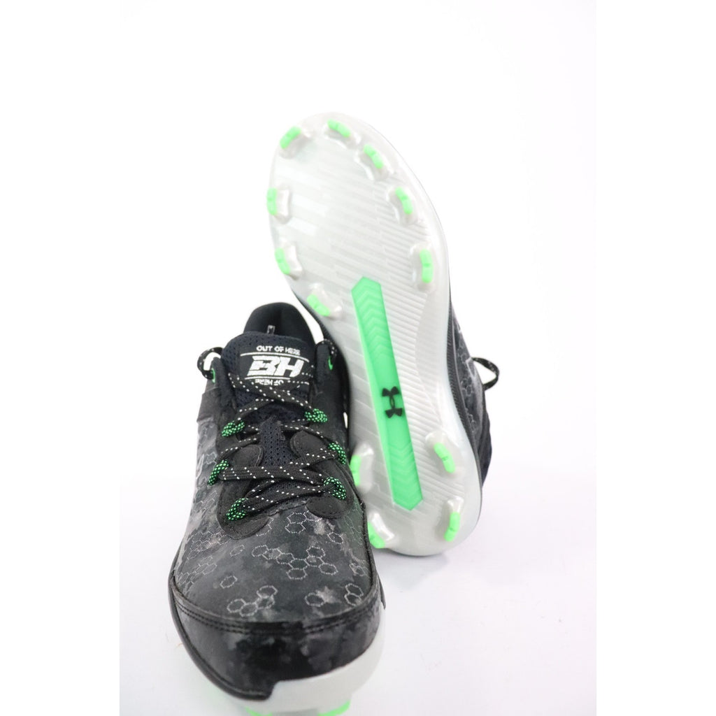 Under Armour Harper 8 Elite SZ 4.5Y Black Green Baseball Cleats 3026595-001 NEW
