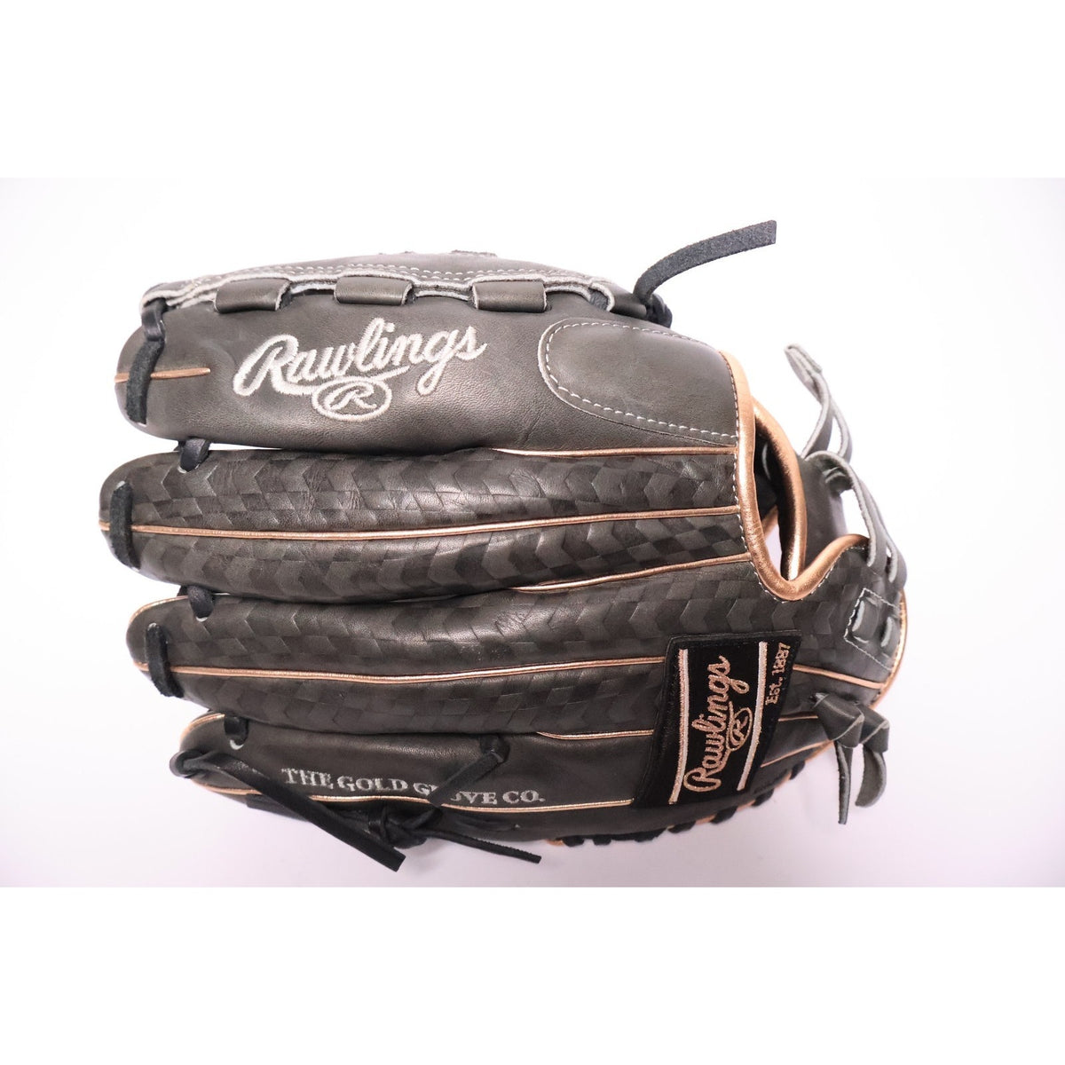 Rawlings Heart of the Hide 12"Softball Glove RHT Basket Web Black/Gold Excellent