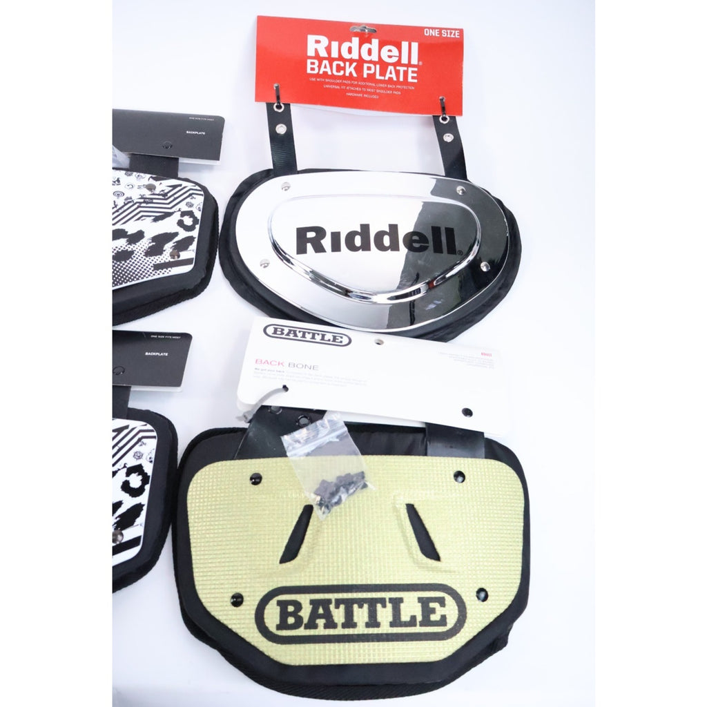 Lot Of 6 Adult Football Back Plate Battle / Riddell / Adidas / NEW READ INV#216