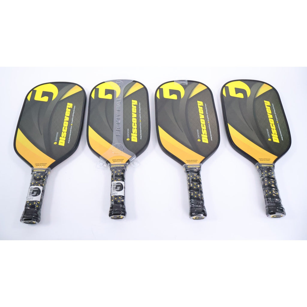 GAMMA Discovery Set of 4 Pickleball Paddles Black/Yellow