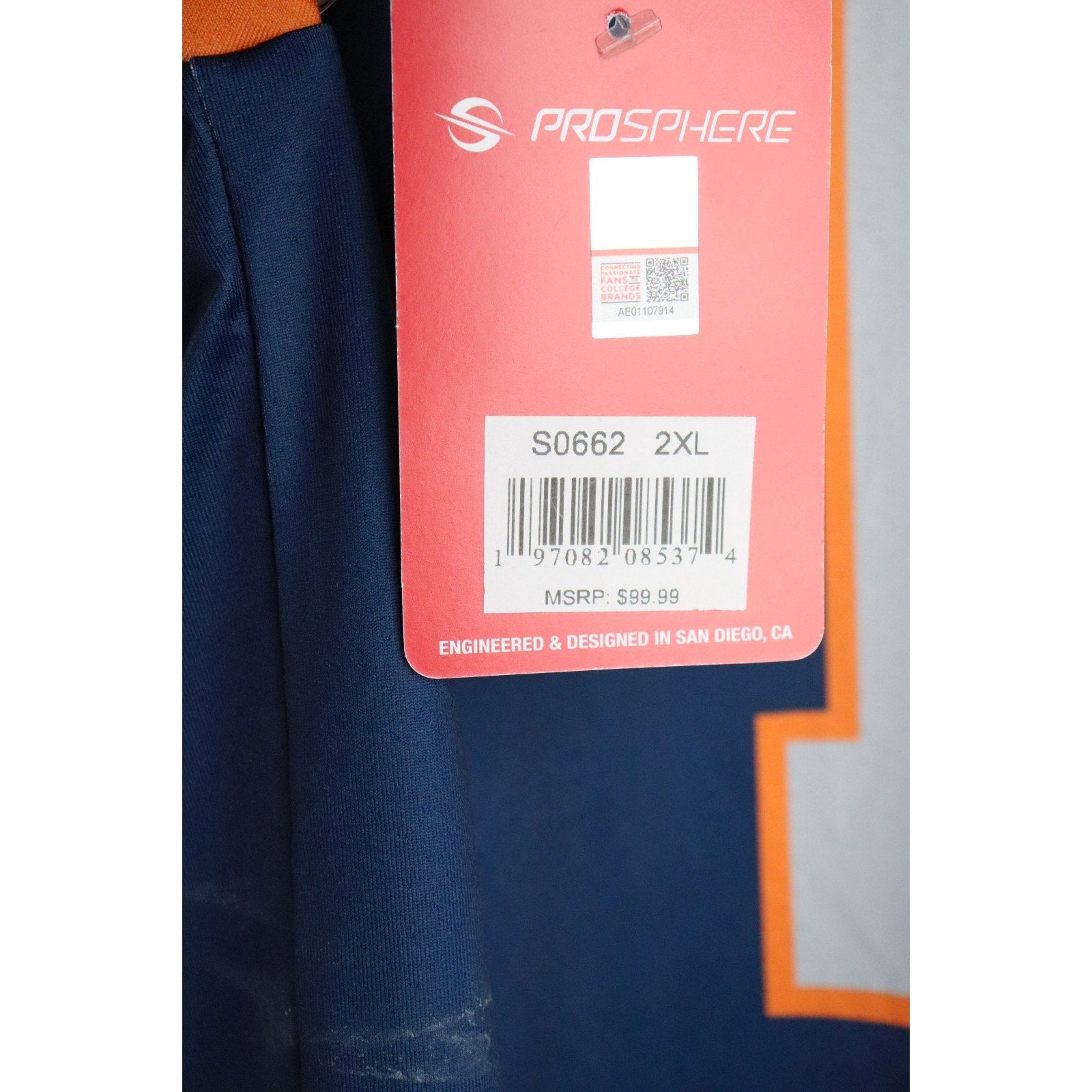 ProSphere Men's UTEP Miners #1 Navy Full Sublimated Football Jersey Size XXL
