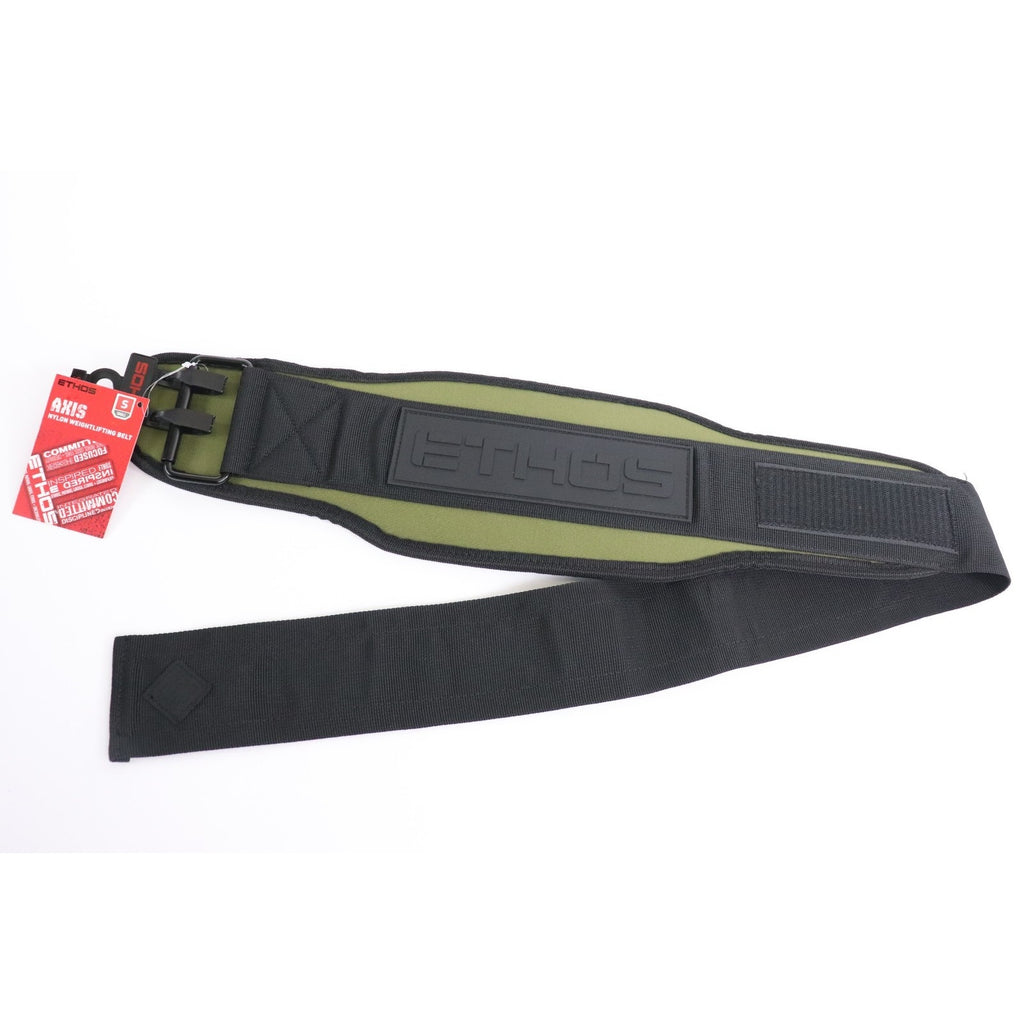 ETHOS Axis Nylon Weightlifting Belt 5.5" Size Small 25"-29" Olive Green NWT