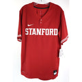 Stanford Cardinal Jersey Men's Large Nike Red Replica 2 Button Baseball $80 NWT