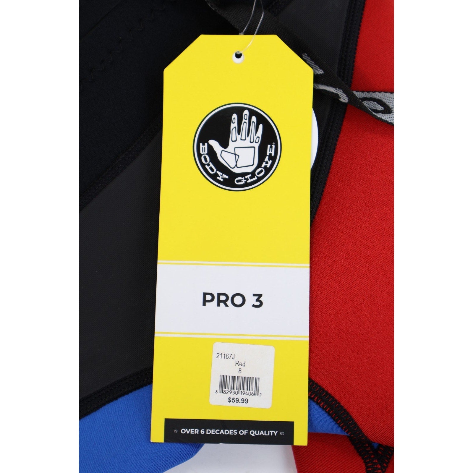 Body Glove Pro 3 2:1 Spring Suit Swim Dive Wetsuit Red/Blue/BK Youth 8 New READ