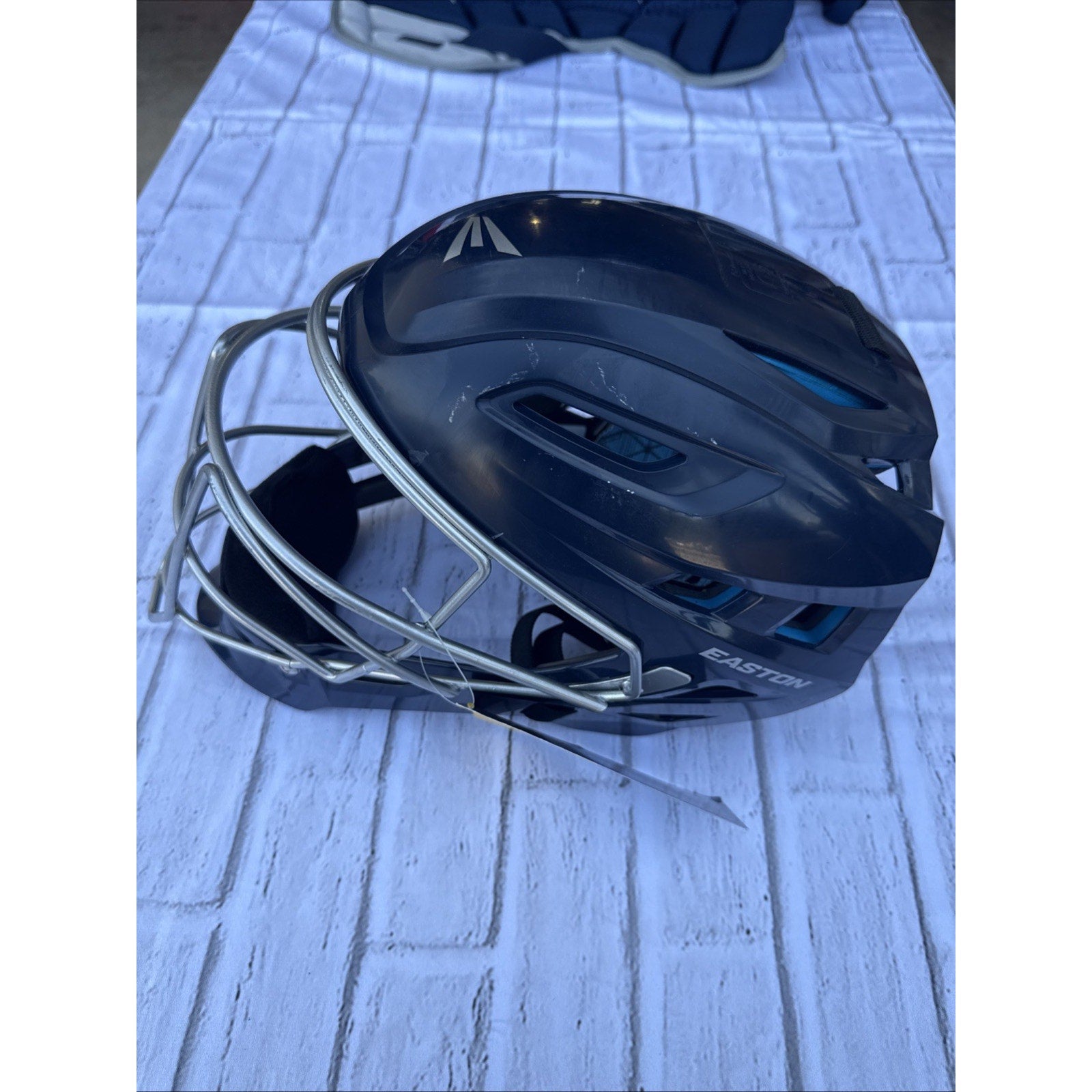 Easton Gametime Elite III Intermediate Catcher Gear Set 3pc Navy/Gray Padded #C1