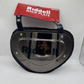 RIDDELL BACK PLATE ' ONE SIZE ' BLACK/CHROME ' UNIVERSAL FIT ' HARDWARE INCLUDED