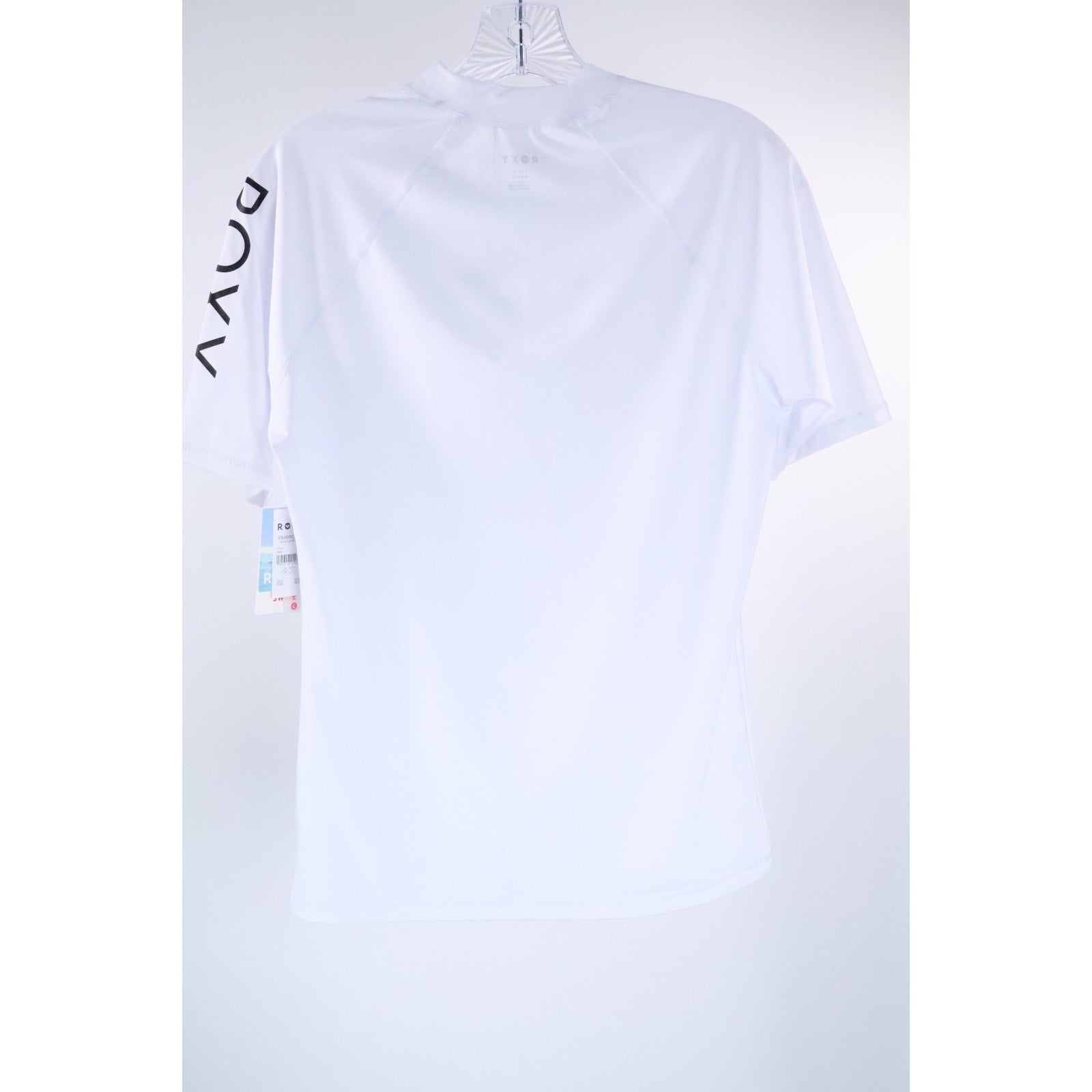 Roxy Whole Hearted White SS Women's Small Rashguard UPF 50+ Fitted Quick Dry