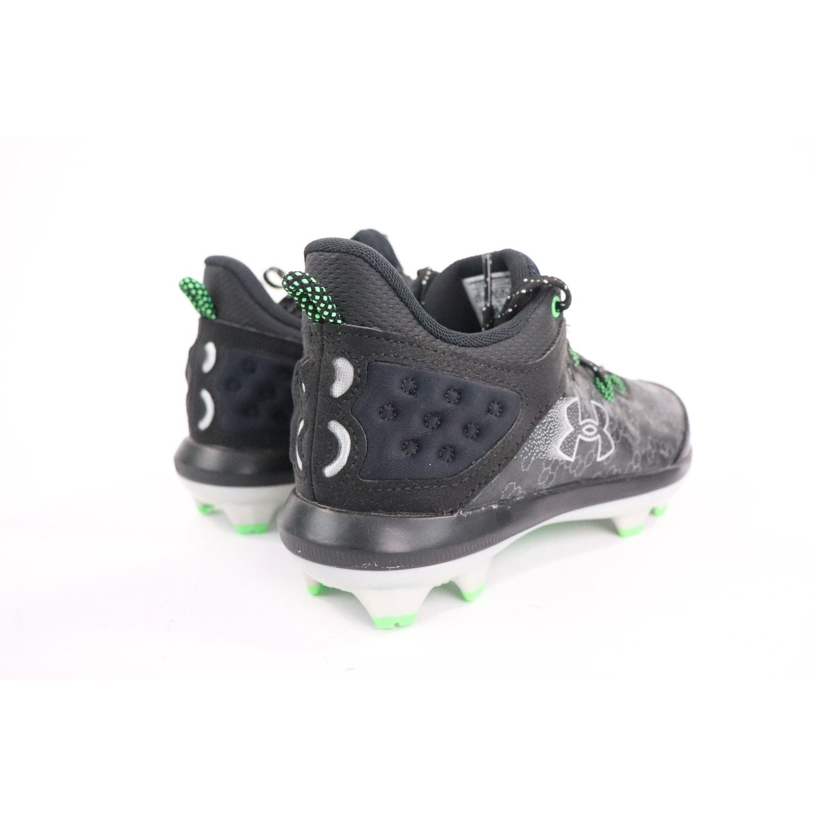 Under Armour Harper 8 Elite SZ 4.5Y Black Green Baseball Cleats 3026595-001 NEW