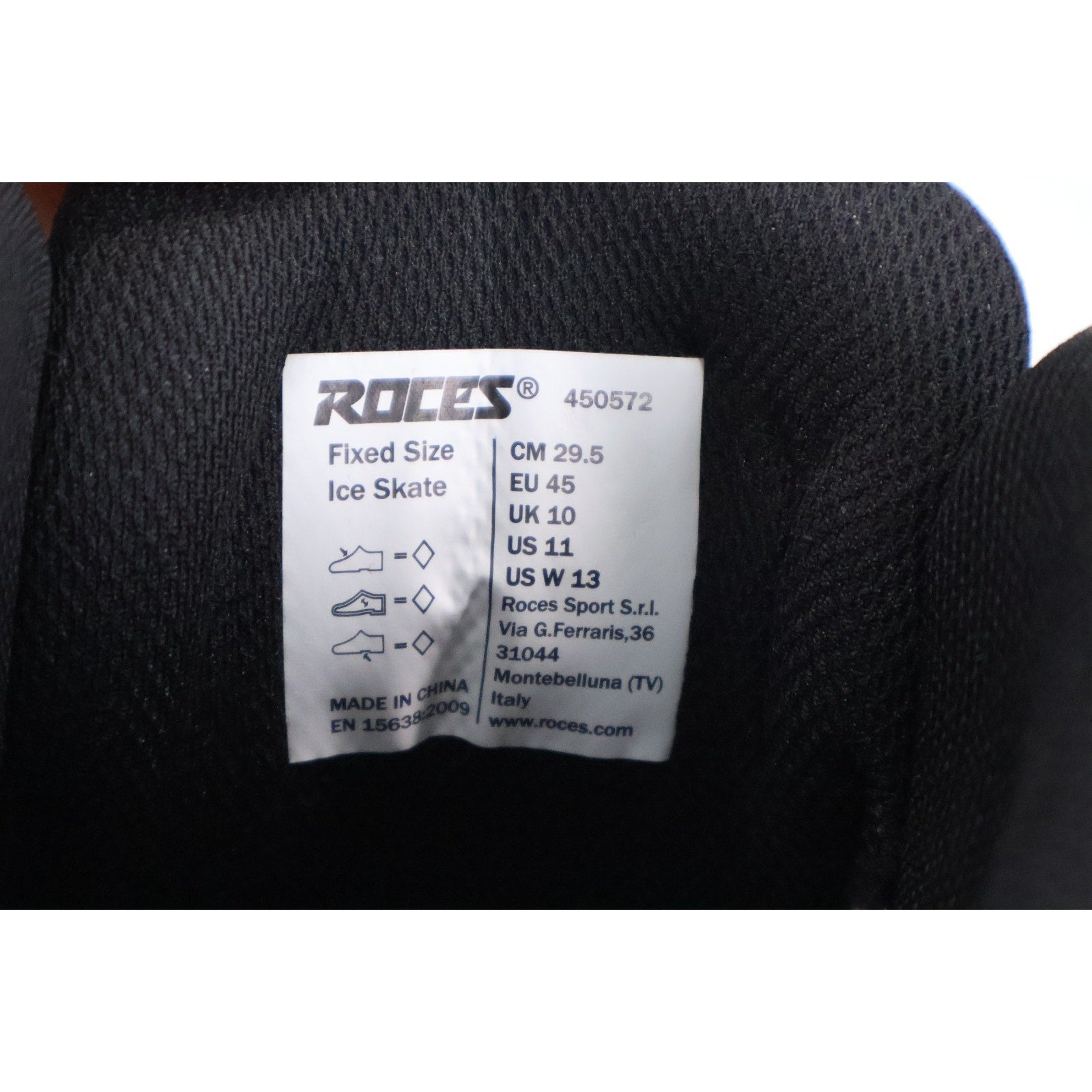 Roces RSK 2 Mens Ice Skates Hockey Style Black Size 11 Unisex Size 13 Women New