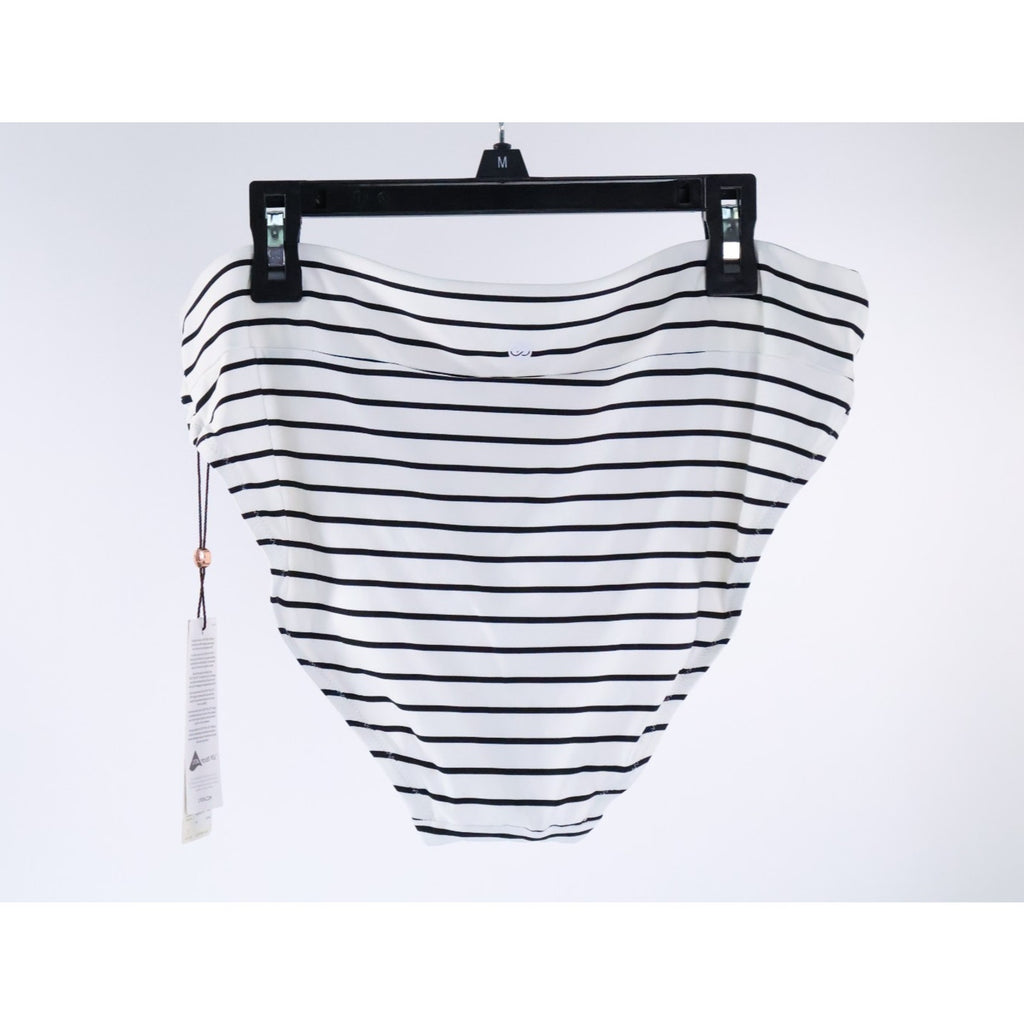 Lot of 10 CALIA Mid Rise Wide Banded Bikini Bottom High Leg Coastal Stripe M