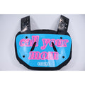 Battle Sports Call Your Mom Chrome Adult Football Back Plate Blue/Pink Read