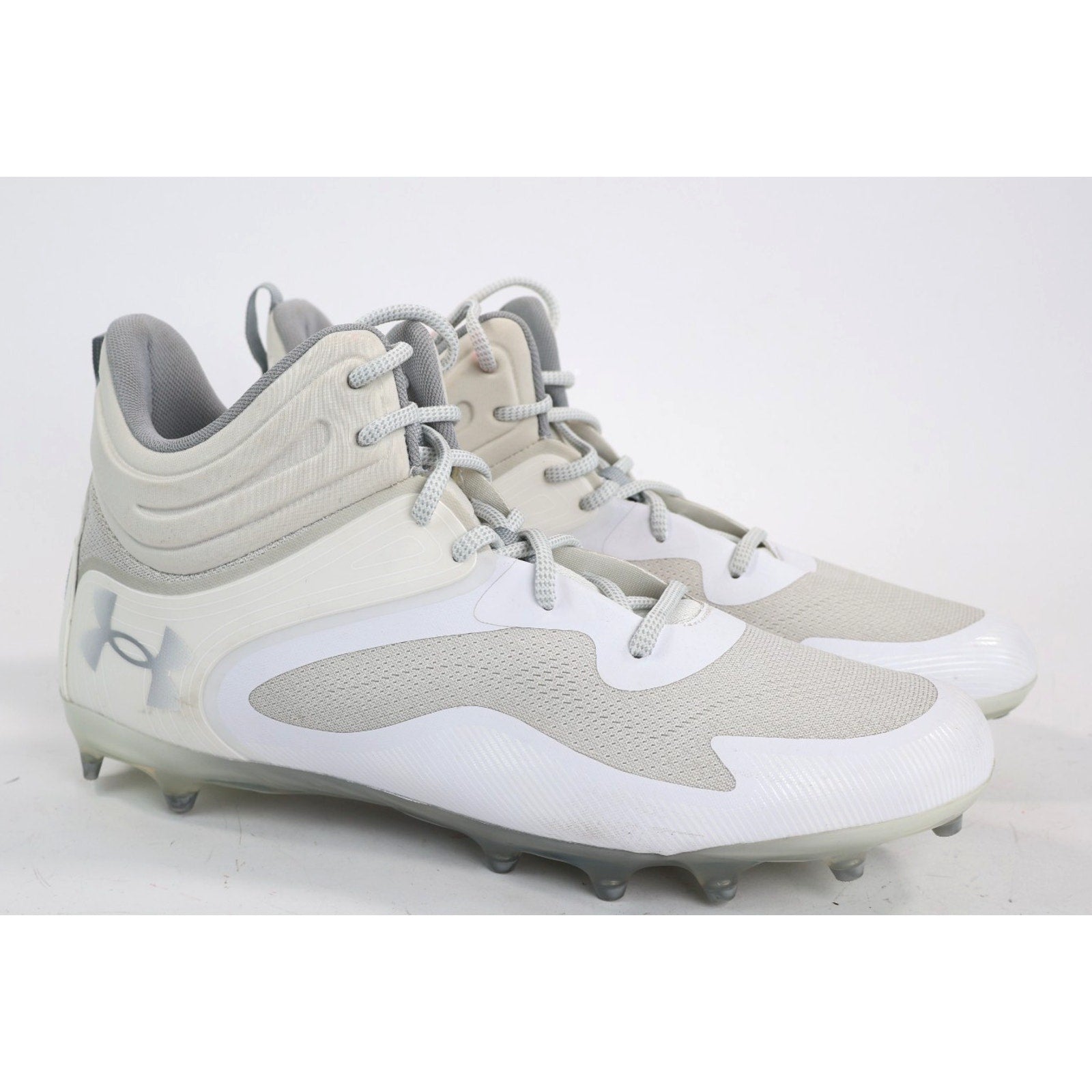 Under Armour COMMAND MC MID 3025639-100 White Lacrosse Cleats Size 14 New Read