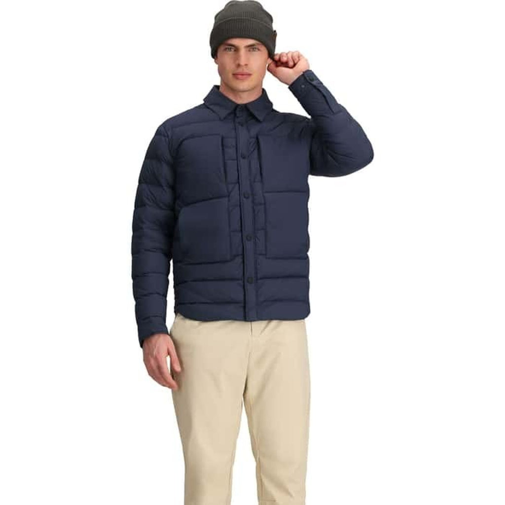 Obermeyer Explorer Down Shirt Jacket Men's XXL Blue Waterproof Puffer $249 NEW