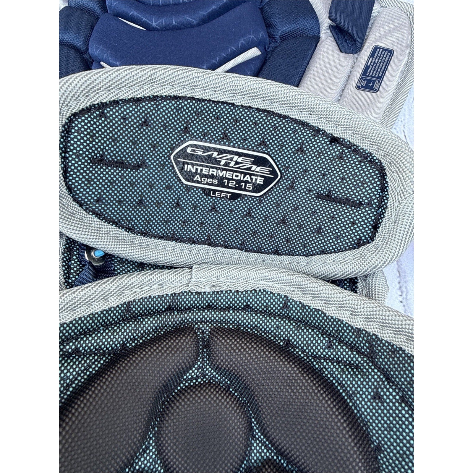 Easton Gametime Elite III Intermediate Catcher Gear Set 3pc Navy/Gray Padded #C1