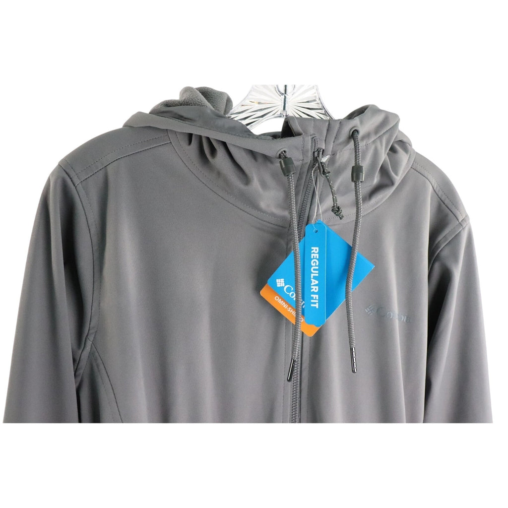 Columbia Rose Winds Softshell Hooded Jacket Women's XS Gray Full-Zip Closure NWT
