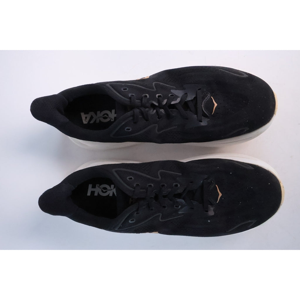 Hoka One One Clifton 10 Black Rose Gold Women's 11B 1162031 BRGL Excellent #159
