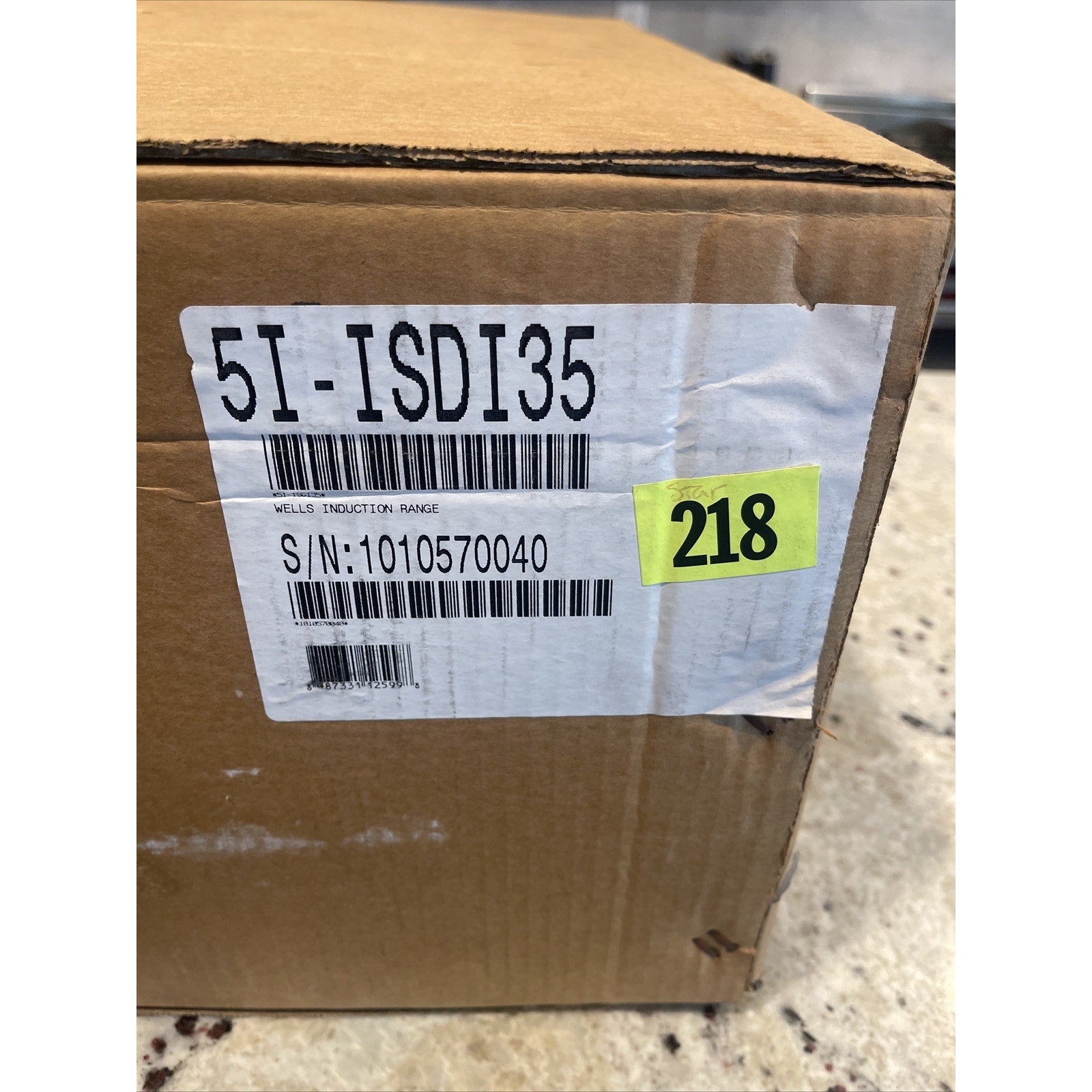 NEW WELLS DROP-IN COMMERICIAL INDUCTION RANGE ONE BURNER MODEL ISDI35
