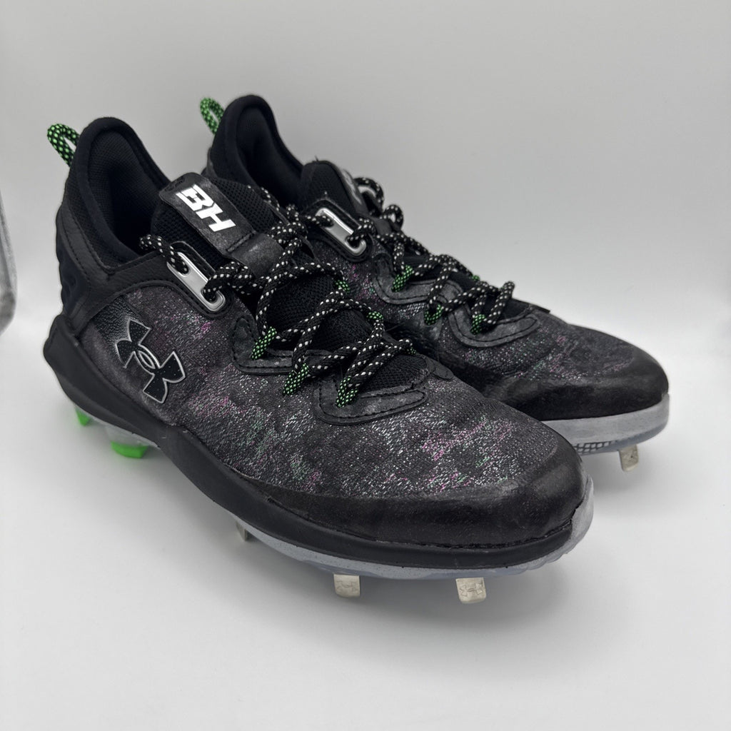 UNDER ARMOUR UA Harper 8 Low ST Metal Baseball Cleats Mens Size 7.5 Black Noir