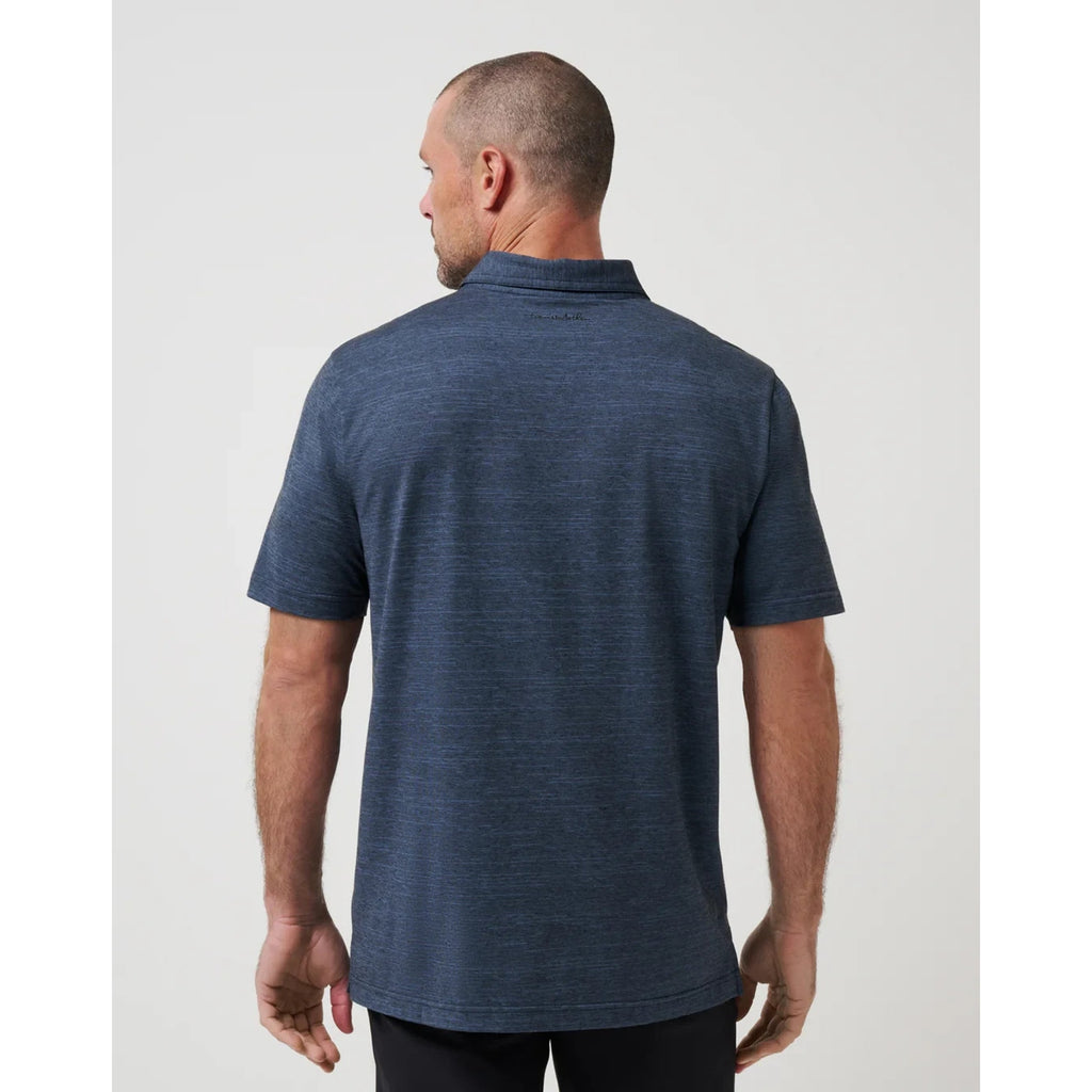 TravisMathew The Heater Polo Shirt Men's XXL Blue Performance Stretch Golf NWT