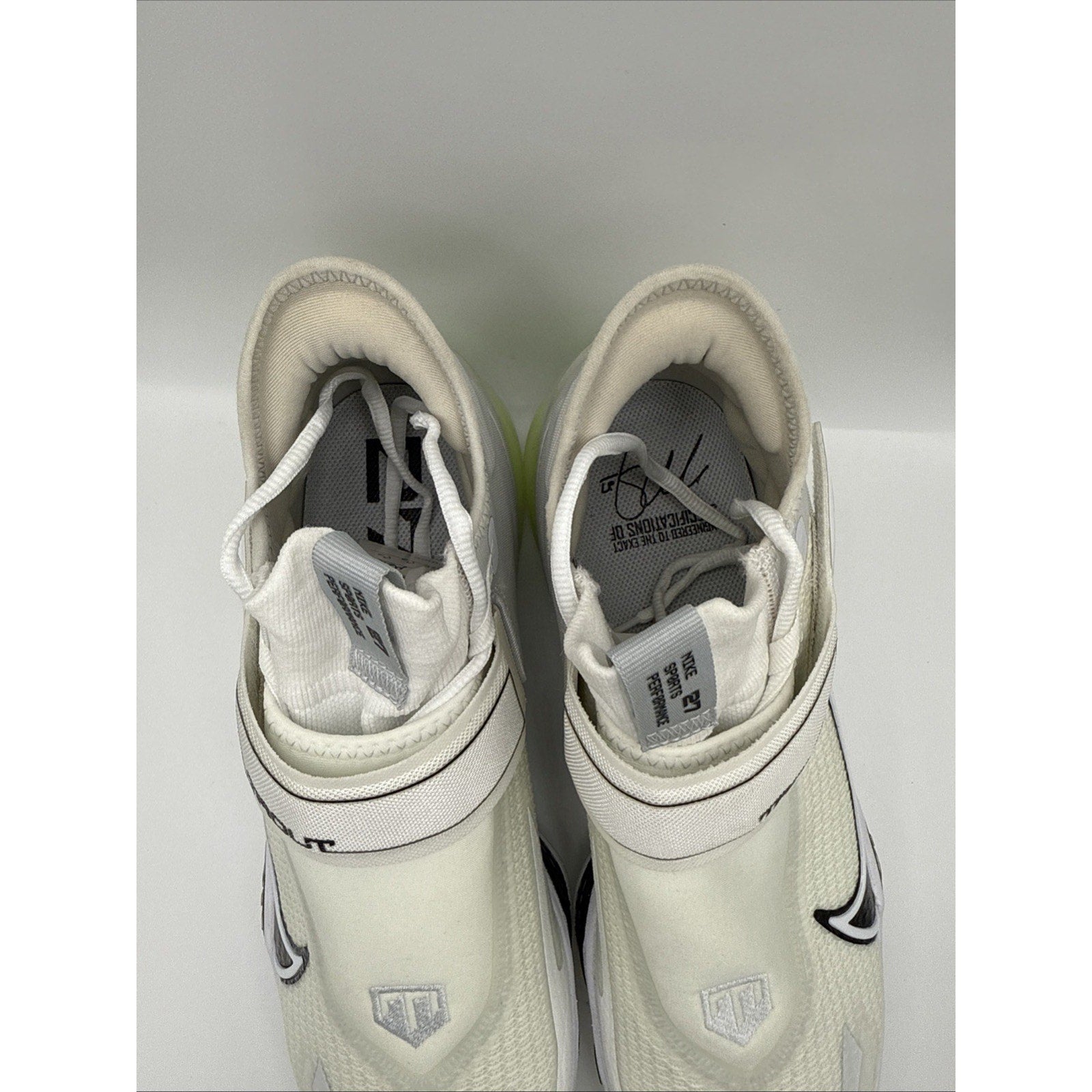 Nike Force Zoom Trout 8 Elite Metal Baseball Cleats Mens 13 White Volt Lace Up