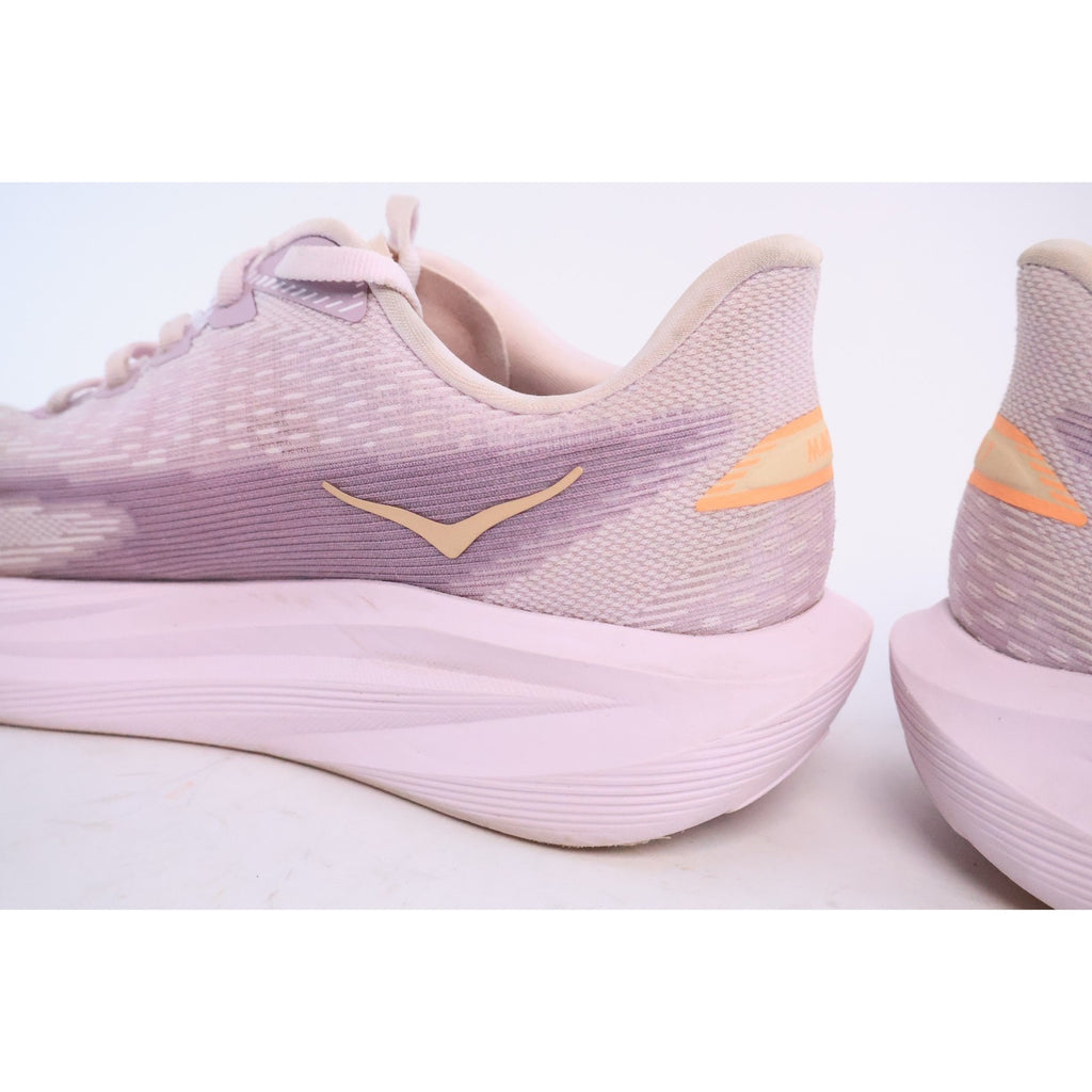 Hoka One One Mach 7 Running Shoes Lilac Cream/Tangerine Glow Women's 9B #88