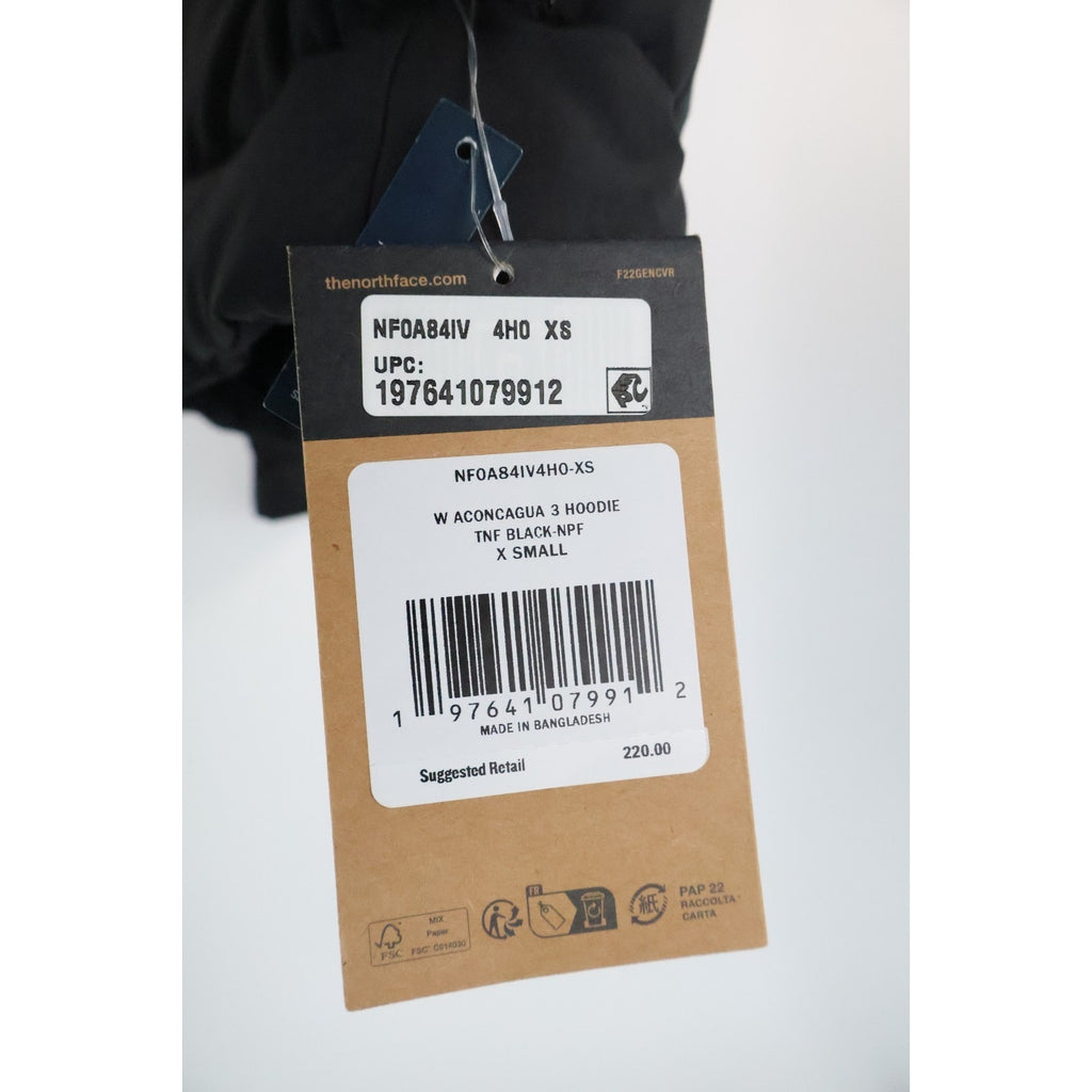 The North Face Women's Black Aconcagua 3 Hoodie Puffer Coat Size XS NWT READ