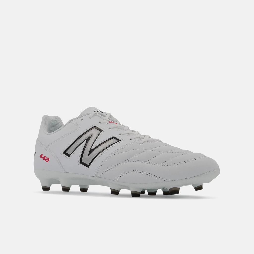 New Balance Men's 442 V2 Team FG Soccer Shoe, Black/White, Medium, M13 / W14.5