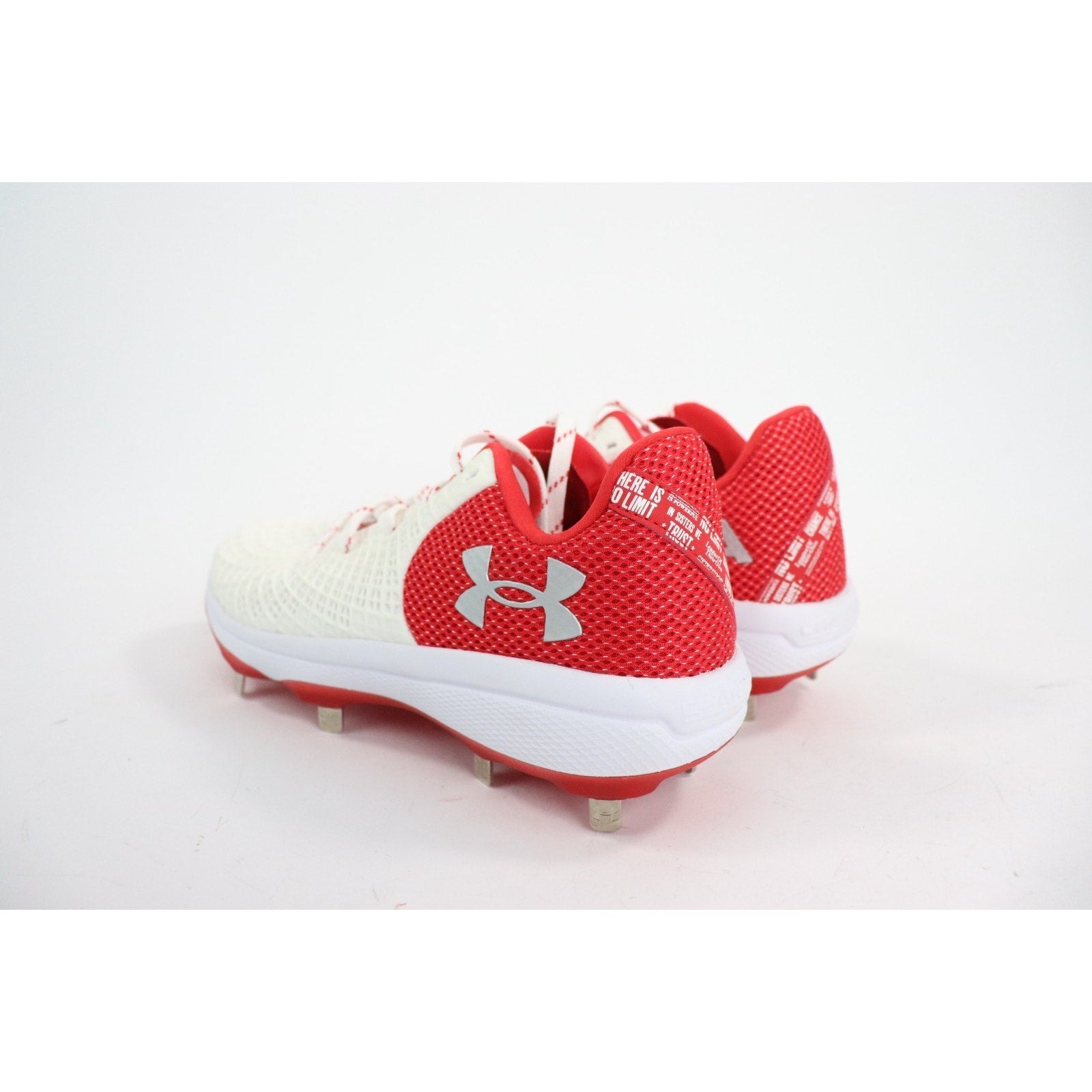 Under Armour Glyde 2 Metal Softball Cleats White Red 3026601-104 Women's 8.5 NEW