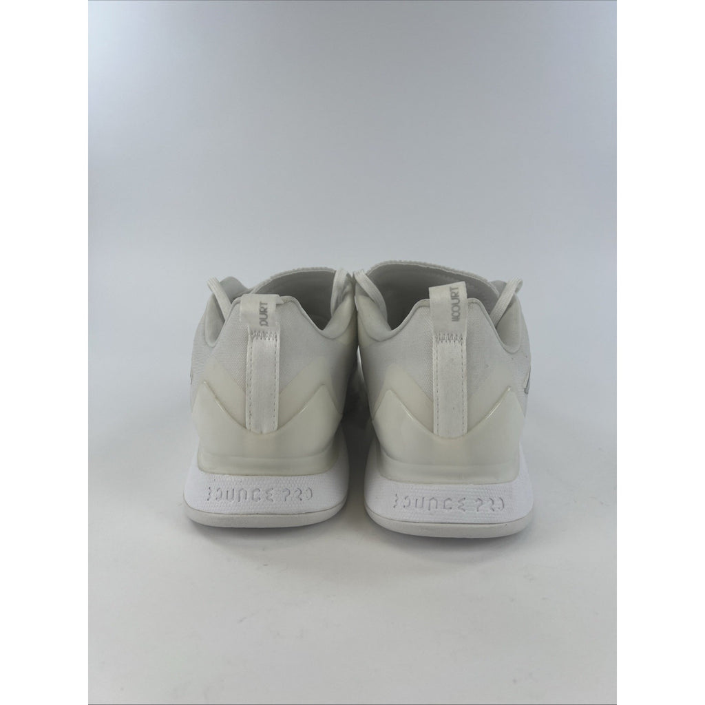 Adidas Avacourt White Silver Metallic Tennis Shoes HQ8404 Women’s Size 11