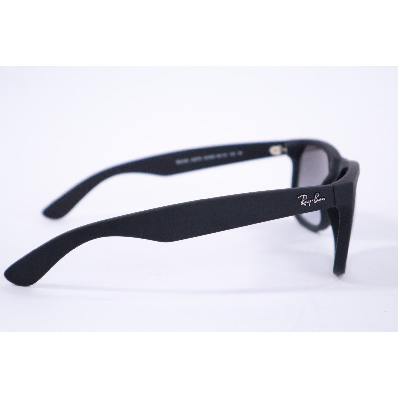 Ray-Ban JUSTIN RB4165 601/8G 54-16 Sunglasses Dark Grey Matte Rubber Black New