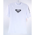 Roxy Whole Hearted White SS Women's Large Rashguard UPF 50+ Fitted Quick Dry