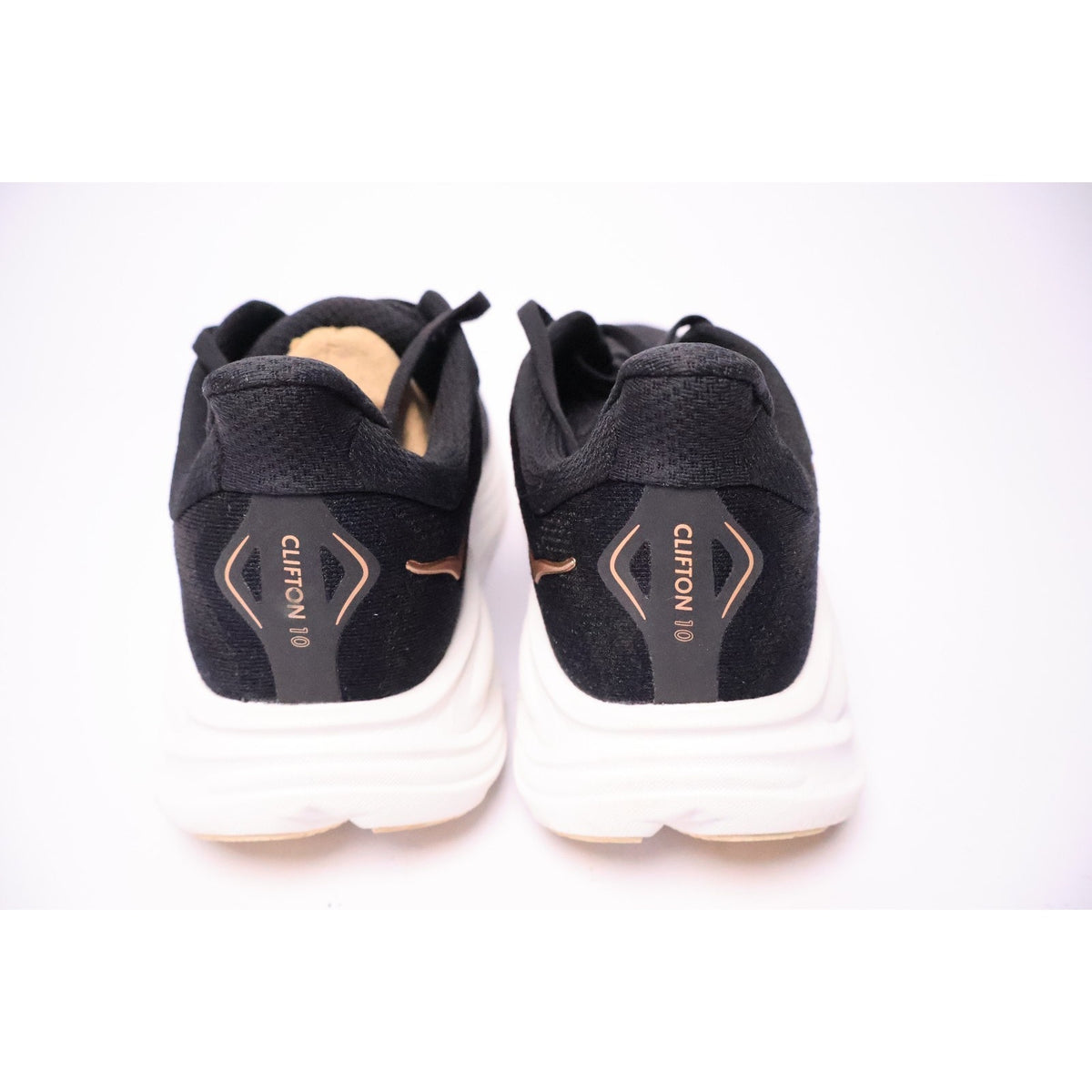 Hoka One One Clifton 10 Black Rose Gold Women's 6.5B 1162031 BRGL Excellent #195