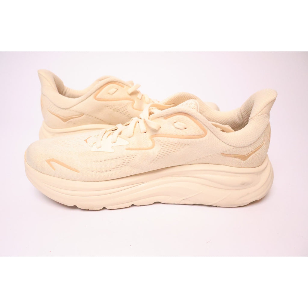 HOKA ONE ONE Clifton 10 Women’s Running Shoes Vanilla Birch Beige 10B READ #175