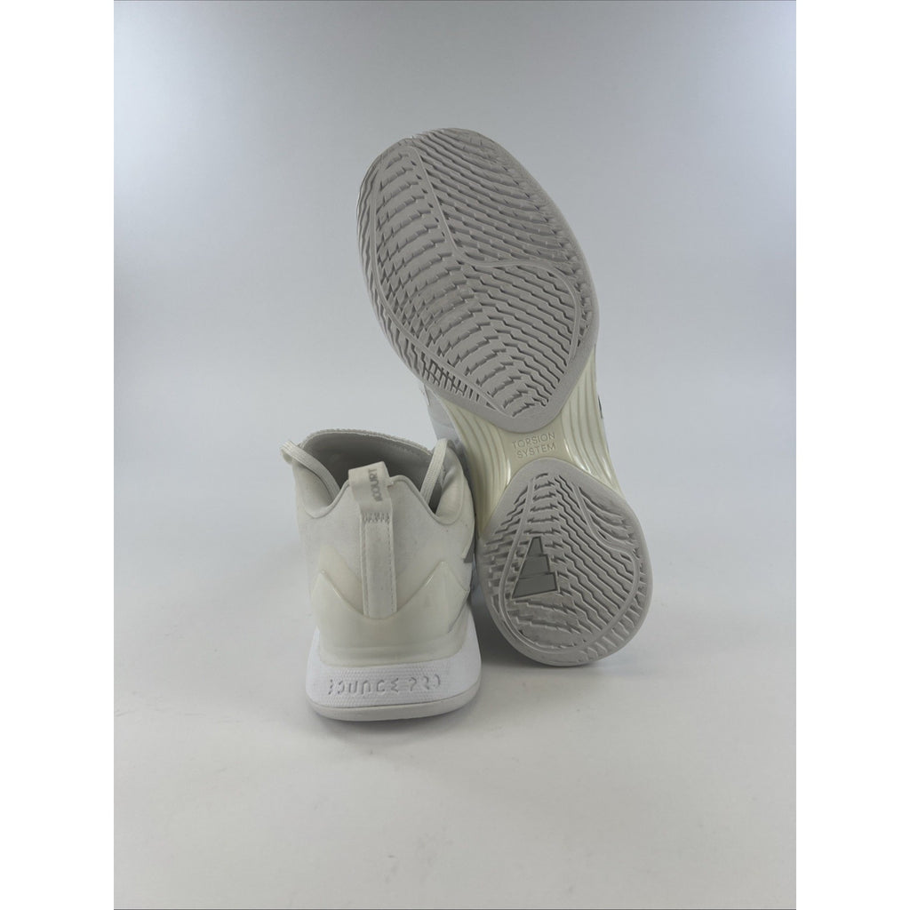 Adidas Avacourt White Silver Metallic Tennis Shoes HQ8404 Women’s Size 11